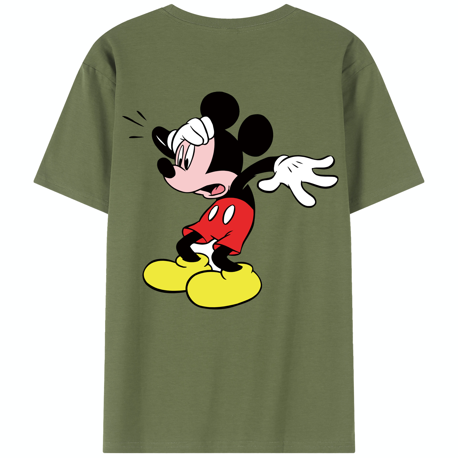 （画像用） ミッキーマウス Mickey Mouse 綿100％半袖Tシャツ（背面プリント）